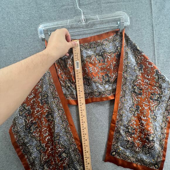 Silk Scarf Brown Multicolor - Picture 5 of 5